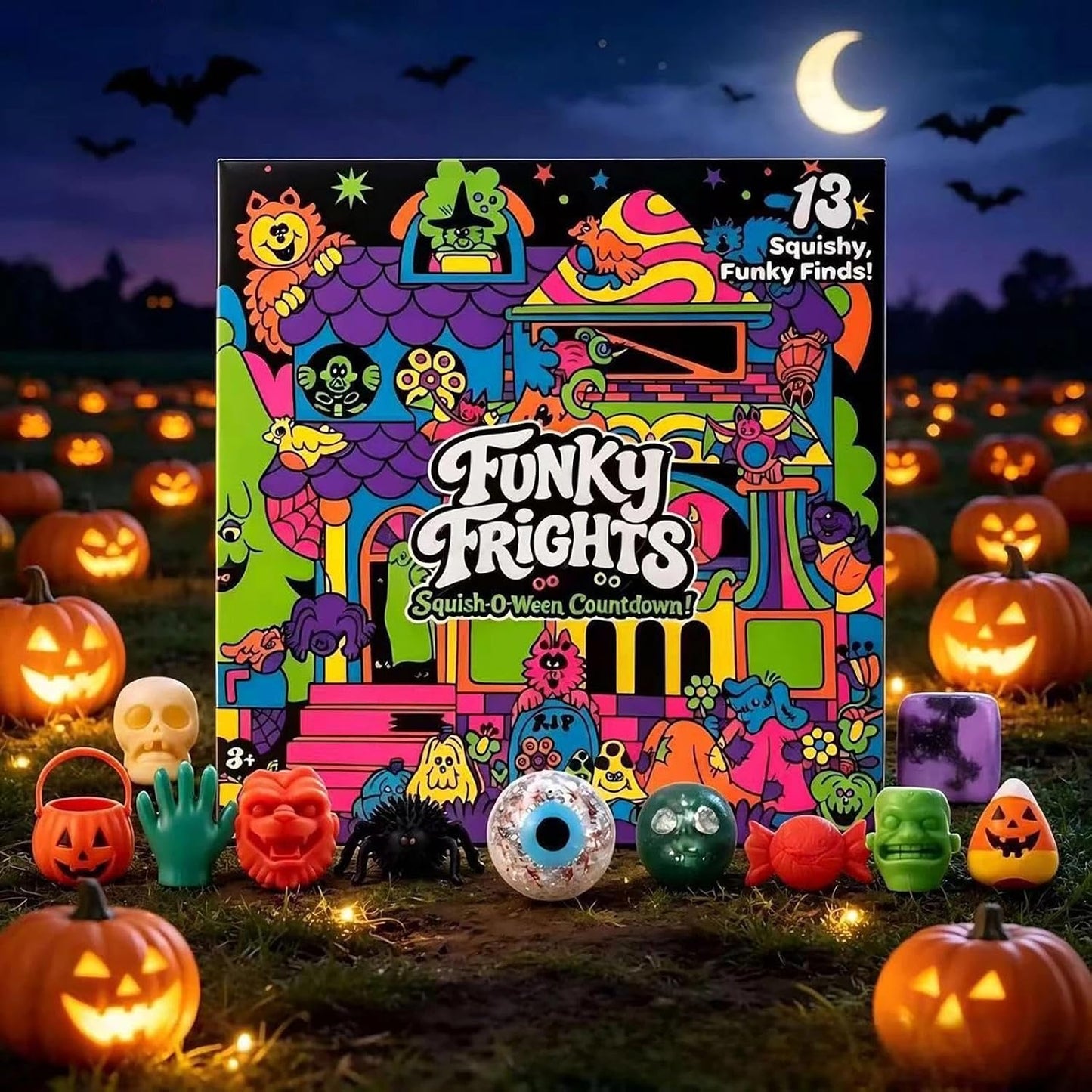 NeeDoh Funky Frights Squish-O-Ween 13-day countdown box