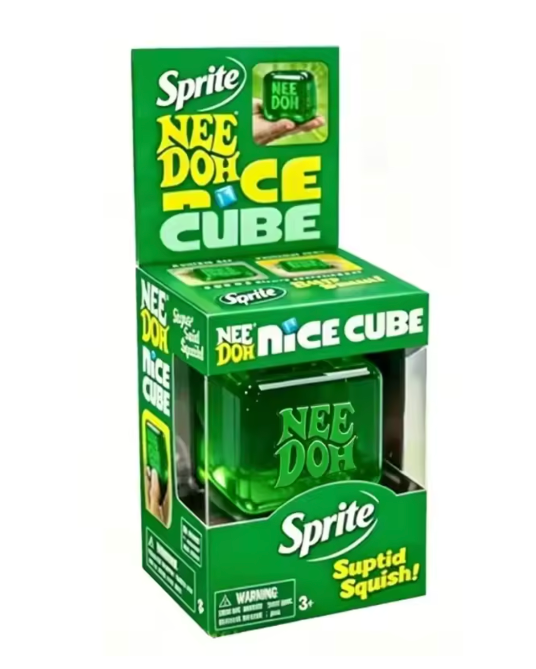 NeeDoh Sprite Nice Cube Official Sprite Collaboration Green Squishy Sensory Fidget Toy