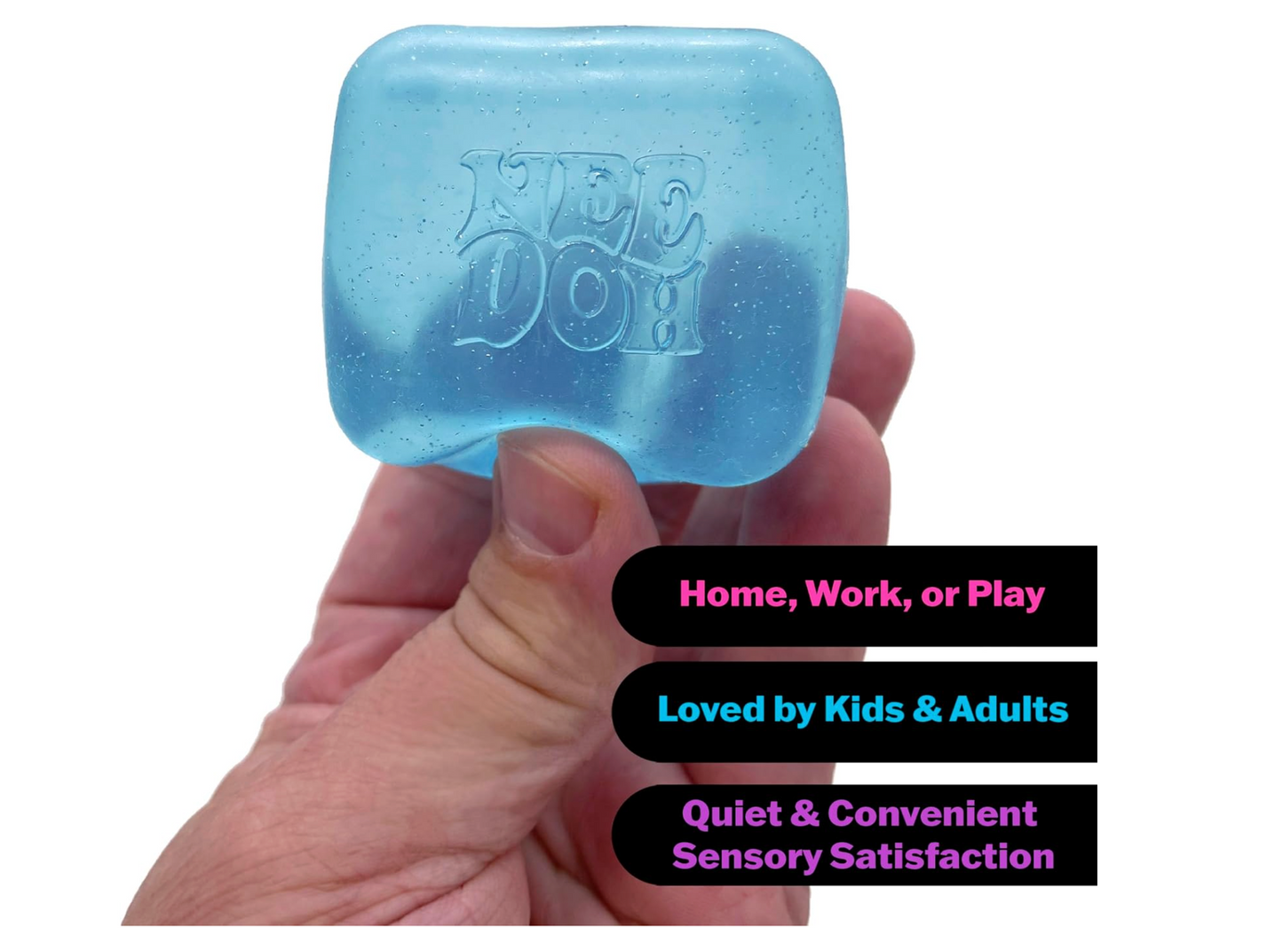 NeeDoh Nice Cube for ADHD Focus – Sensory Fidget Toy for Concentration & Calm Mind