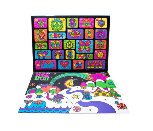 Schylling NeeDoh Advent Calendar box showing 24 daily candy-free sensory squish and fidget toy surprises