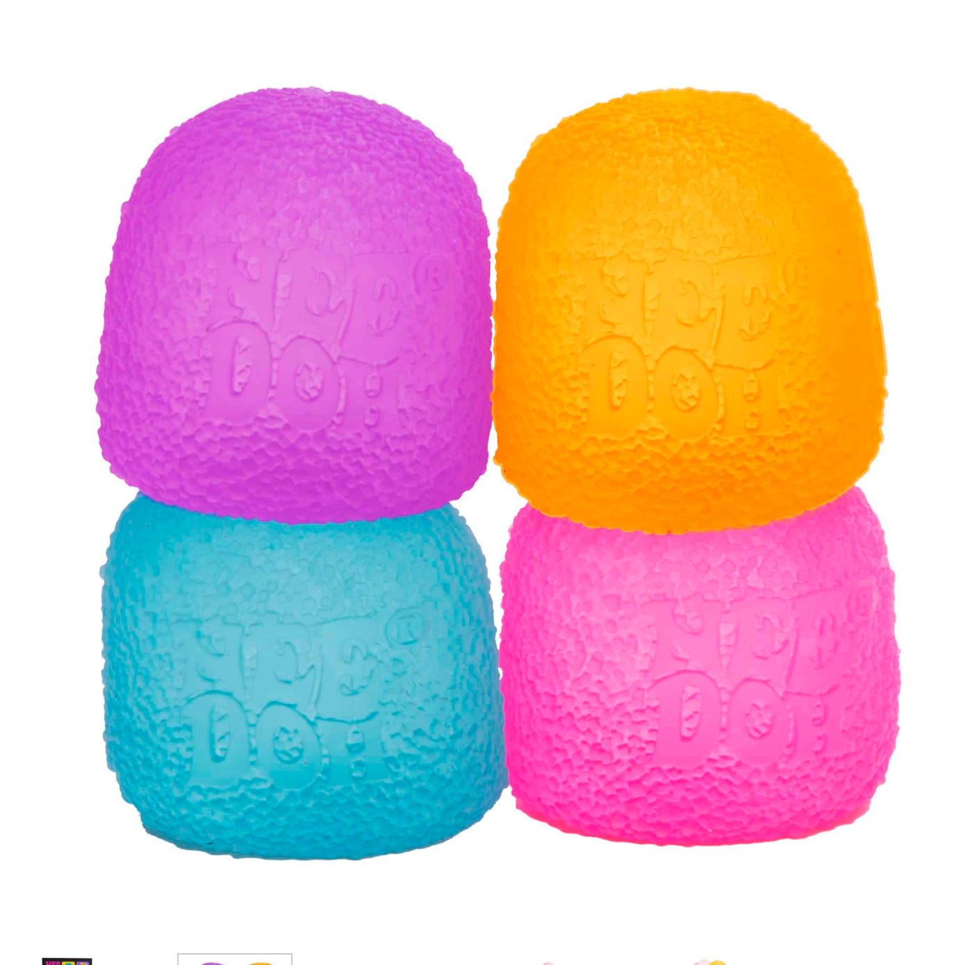 close up of NeeDoh Gumdrop textured sensory fidget toy showing bumpy surface for tactile stimulation