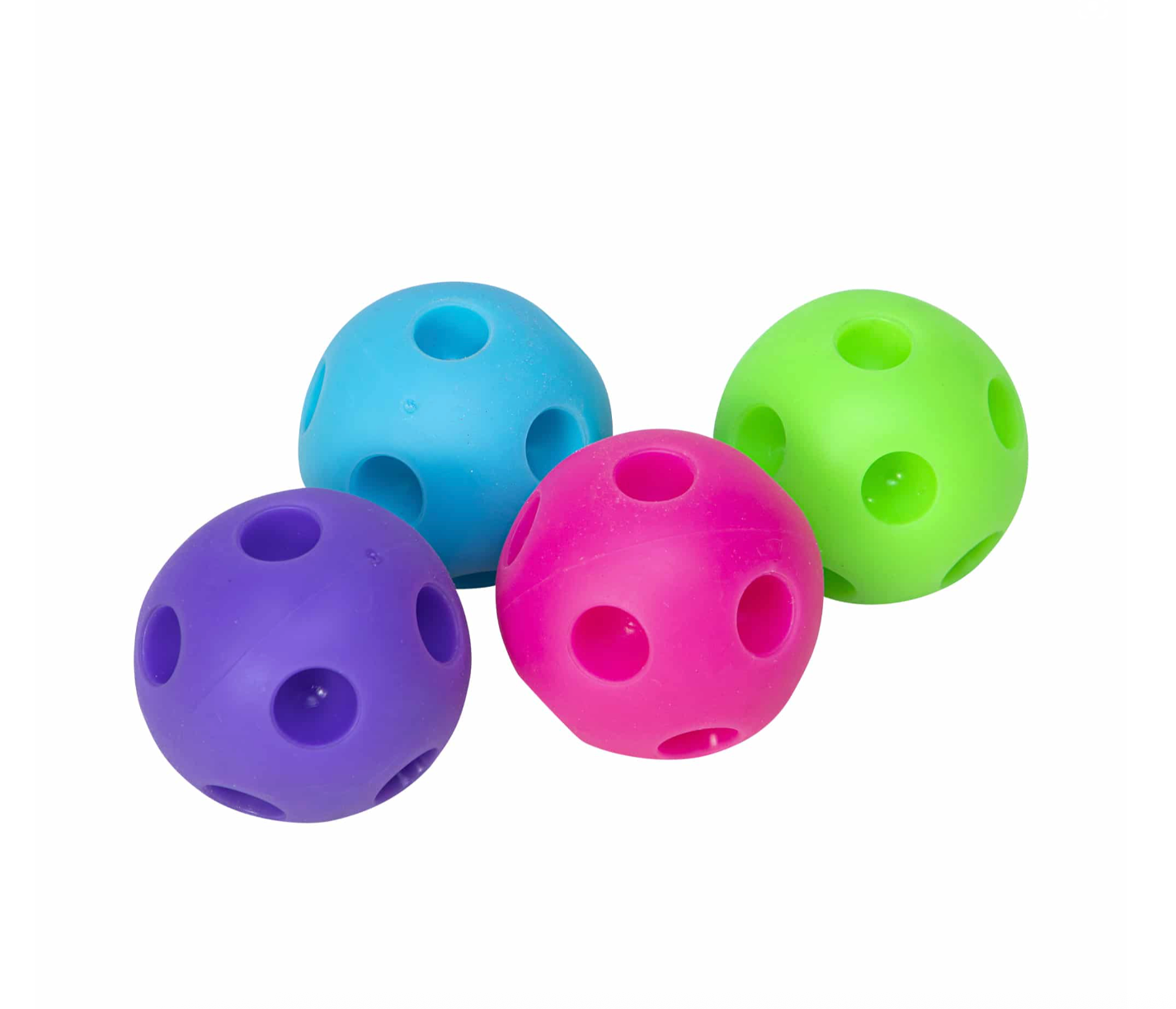 Hands squeezing NeeDoh Happy Snappy fidget toy showing poppable snapping grooves being pressed for tactile and auditory sensory relief